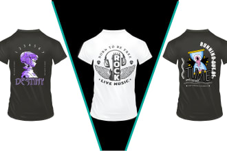 design custom typographic, sublimation and trendy t shirts