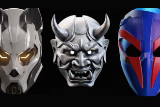 sculpt 3d mask 3d helmet 3d armor cosplay for 3d printing