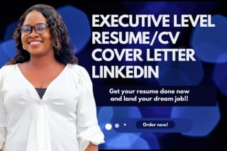 write senior, director, vp, ceo, executive resume and cover letter