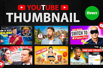 design professional youtube thumbnail for high click through rates