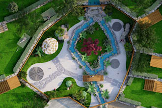 create 2d and 3d landscape designs