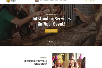 create cocktail restaurant website design