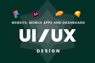 design uiux figma website, uiux mobile app and uiux dashboard