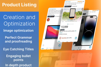 create and optimize amazon listings with detailed amazon SEO keyword research