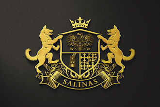 create heraldically accurate coat of arms, family crest, heraldic logo