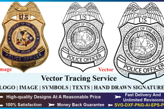 vector trace, convert, redraw, recreate logo or image,or seal