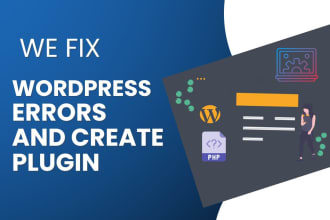 fix wordpress errors woocommerce issues and develop custom plugins fast