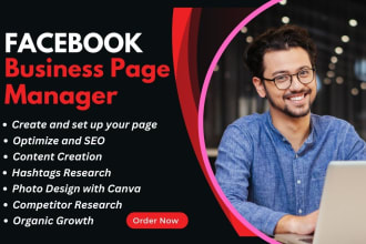 be facebook marketing, management, and promote your business page organically
