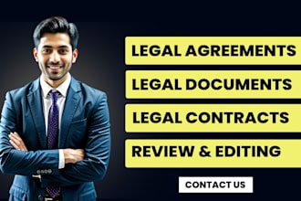 be your business lawyer to write contracts, agreements and legal documents
