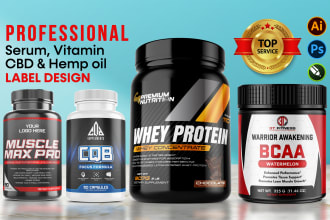 do supplement label design, bottle label, and product label design