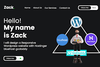 design a responsive wordpress website with hostinger bluehost