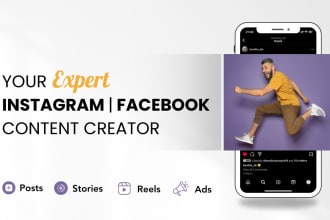 create instagram and facebook ads, posts, stories