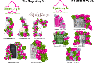 create custom balloon price list, unique balloon menu