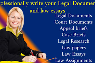 do legal writing, articles, documents and drafting