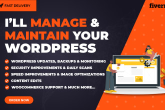 be your wordpress manager and maintain it properly