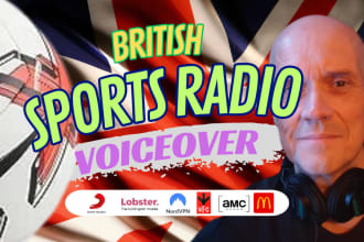 record british sports radio advert announcer voice