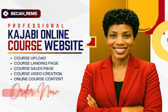design online course website, landing page, kajabi online course, kajabi website