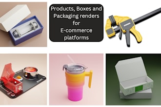 do custom 3d packaging design and product rendering