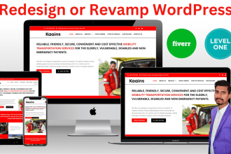 revamp wordpress website design with elementor pro