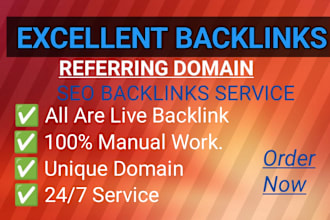 build 10k referring domains SEO backlinks for google ranking