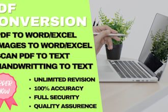 do PDF to word, handwriting to word, convert scan pdf to excel