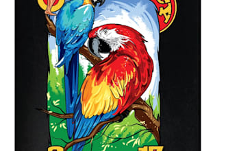 design awesome satisfying colorful bird logo