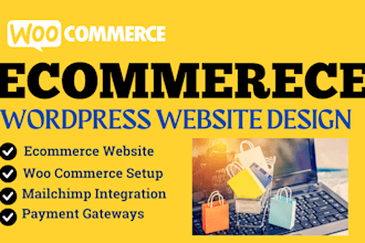 create ecommerce website, woocommerce estore for online business
