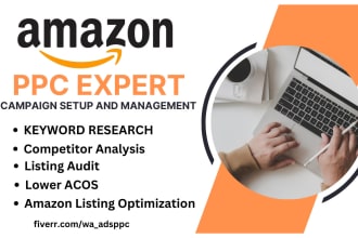 setup, manage and optimize amazon PPC campaign, amazon fba PPC, amazon ads