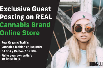 cannabis guest post on a popular stoner blog with real traffic da35