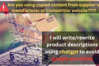 write or rewrite product descriptions for you using chatgpt or bard