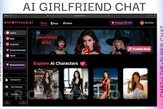 build ai girlfriend , ai chat website, ai companion