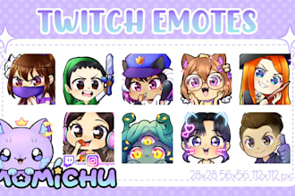 create custom chibi emotes for twitch, discord and kick