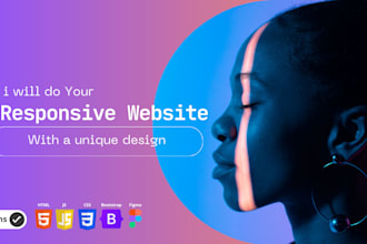 create your responsive website with HTML5, CSS, and js