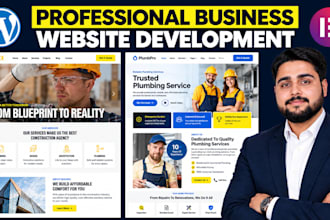 design roofing, construction, plumbing, cleaning, hvac website