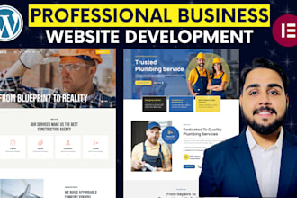 design roofing, construction, plumbing, cleaning, hvac business website