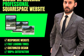build squarespace ecommerce website or squarespace blog website for business