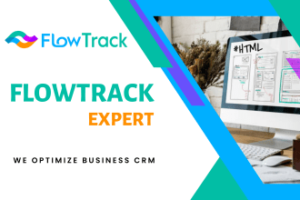 design flowtrack website, sales funnel, landing page and workflow automation