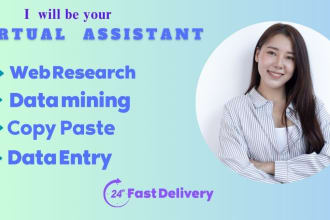 be your loyal virtual assistant for web research and data mining