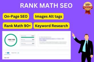 setup rank math seo plugin with 90 plus score