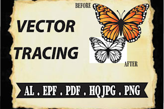 vectorize image manual vector trace vectorize logo