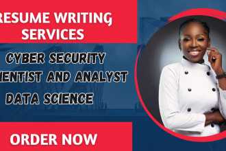 create job winning cyber security, data science, date analyst and IT resume
