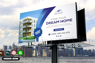 design rollup banners, billboards, or large format signage