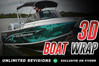 design high level boat, van, car, bike, vehicle wrap design in 24 hours