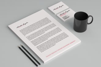 design  letterhead, business card,  and stationery items