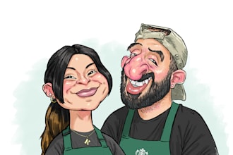 draw a funny caricature