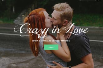 create wedding events planner website design