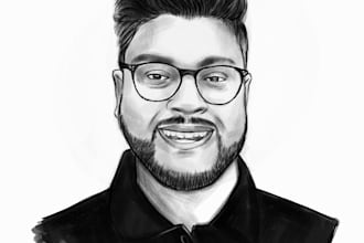 draw pencil and digital portraits