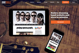 design an awesome bandzoogle website and store