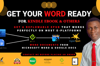convert word or google docs to kindle reflowable epub kpf