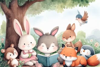 create unique for children book illustrations  for you